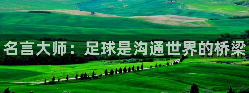 J9官网下载平台APP：名言大师：足球是沟通世界的桥