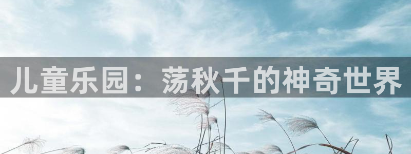 J9官网下载平台是正规平台吗安全吗：儿童乐园：荡秋千